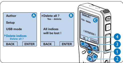 PHILIPS LFH0955 - Alle indexmarkeringen verwijderen - 1