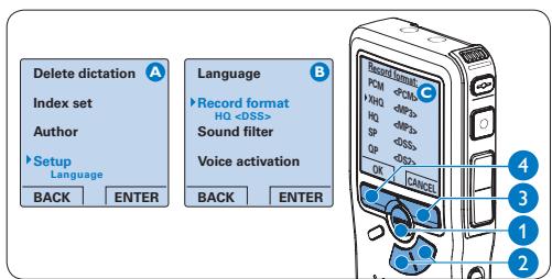 PHILIPS LFH0955 - Come modificare il formato di registrazione - 1