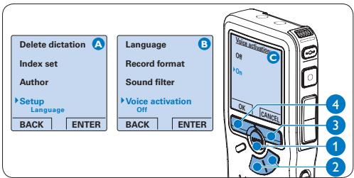 PHILIPS LFH0955 - Usare la registrazione ad attivazione vocale (VOR) - 1
