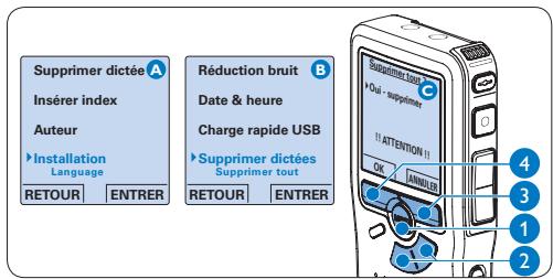 PHILIPS LFH0955 - Supprimer une partie d'une dictée - 3