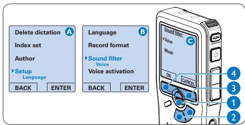 PHILIPS LFH0955 - Set the sound filter - 1