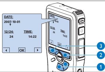 PHILIPS LFH0955 - De datum en de hijd instellen - 1