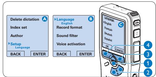 PHILIPS LFH0955 - Setting the language - 1
