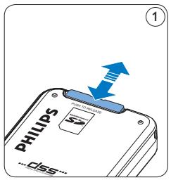 PHILIPS LFH0955 - De geheugenkaartplaatsen enuitwerpen - 1
