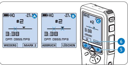 PHILIPS LFH0955 - Löschen eines Abschnittes innerhalb eines Diktats - 2