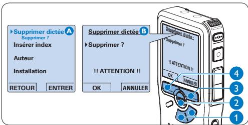 PHILIPS LFH0955 - Supprimer une dictée - 1