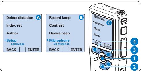 PHILIPS LFH0955 - Regolare la sensibilità del microfono - 1