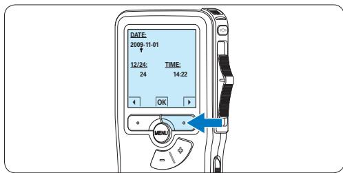 PHILIPS LFH9398 - De datum en de tijd instellen - 2