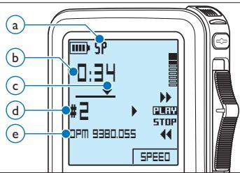 a b c d e 0:34 #2 OPM 9380.055 SPEED PLAY STOP SP