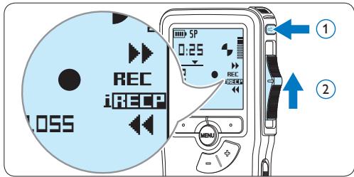 0.25 REC iRECP 0.055 SP REC MENU ① ②