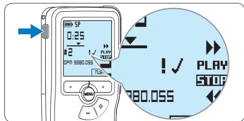 SP 0:25 #2 !√ PLAY PDM 9880.055 PLUS MENU PLAY STOP 980.055
