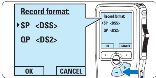 Record format: SP QP Record format: SP QP OK CANCEL OK CANCEL