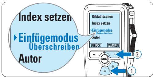 PHILIPS LFH9398 - Ergänzungen in ein Diktat einfügen - 2