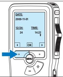 PHILIPS LFH9398 - De datum en de tijd instellen - 6