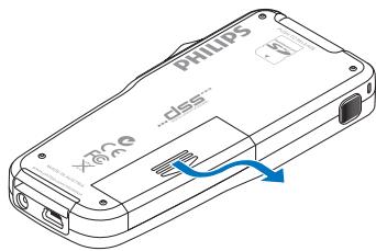 PHILIPS LFH9398 - Einsetzen der Batterien - 1