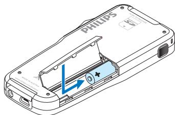 PHILIPS LFH9398 - Einsetzen der Batterien - 2