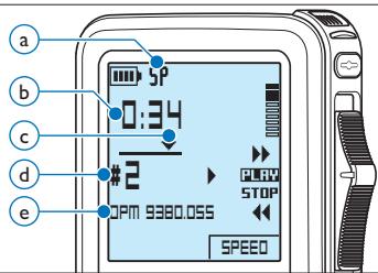 a b c d e 0:34 #2 OPM 9380.055 SPEED PLAY STOP 5P