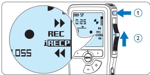 0.25 REC iRECP 0SS 5P REC MENU ① ②