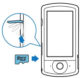 PHILIPS CAM200BL - Insérer la carte Micro SD - 1