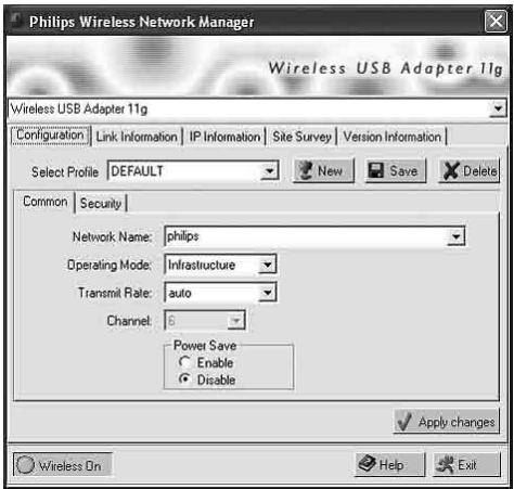 PHILIPS CPWUA054 - Configuration - 2
