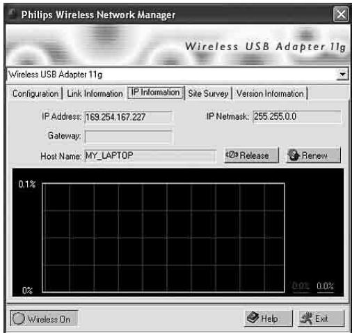 PHILIPS CPWUA054 - - Configuration - onglet secondaire advanced (avancée) - 2