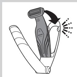 PHILIPS BG 2036 - Cortar com o acessario para cortar os pêlos das costas (apenas nos modelos BG2036/BG2038) - 2