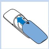 PHILIPS PR3093/00 - Inserting the batteries in the remote control - 3