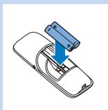 PHILIPS PR3094/00 - Inserting the batteries in the remote control - 2