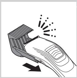 PHILIPS QC-5130 - Clipping with the thinning comb (THINNING) - 2