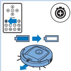 PHILIPS FC8820/01 SMARTPRO ACTIVE - Uso de los botones de tiempo de limpieza - 1