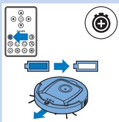PHILIPS FC8820/01 SMARTPRO ACTIVE - Die Tasten zur Reinigungszeit verwenden - 1
