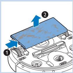 Diagram of a mechanical assembly with numbered components and directional arrows indicating motion or force