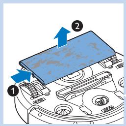 Diagram of a mechanical assembly with numbered components and directional arrows indicating motion or force