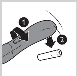 PHILIPS SATIN PERFECT HP6581 - Removing the batteries - 2