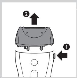 PHILIPS SATIN PERFECT HP6581 - Cleaning the shaving head and the comb - 2