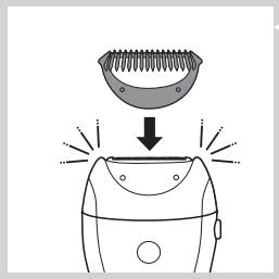 PHILIPS SATIN PERFECT HP6581 - Trimming with the comb - 3