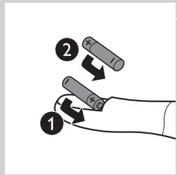 PHILIPS SATIN PERFECT HP6581 - Inserting/changing the batteries - 2