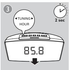 PHILIPS AJ 3400 - Réglage des stations de radio FM - 4