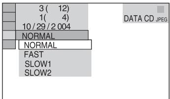 SONY CMT-WS2D - Specifying the slide show duration (JPEG only) - 1