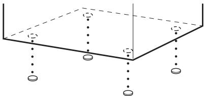 SONY CMT-WS2D - Attaching the speaker pads - 1