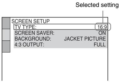 SONY CMT-WS2D - Press  or  repeatedly to select a setting, then press ENTER. - 1