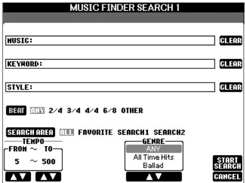 SONY CVP305 - Saisissez les critères de recherche. - 1