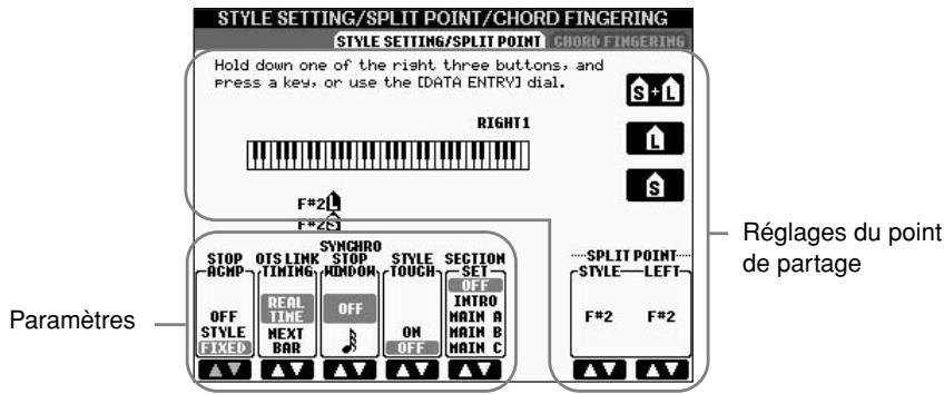 SONY CVP305 - Réglages relatifs à la reproduction du style - 1