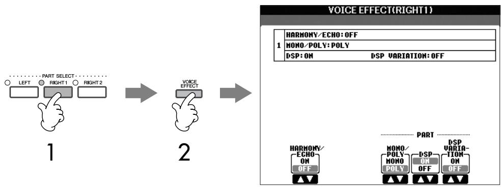SONY CVP305 - Ajout d'effets aux voix jouées sur le clavier - 1