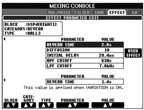 SONY CVP305 - ■ Sélection d'un type d'effet - 6