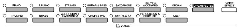 SONY CVP305 - Appuyez sur l'une des touches VOICE pour selectionner une catégorie de voix et appeler I'ecran de selection de voix. - 1