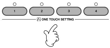 SONY CVP305 - Appuyez sur une des touches ONE TOUCH SETTING [1]-[4]. - 1