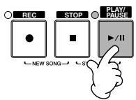 SONY CVP305 - Appuyez sur la touche SONG [PLAY/PAUSE] pour démarrer la reproduction. - 1