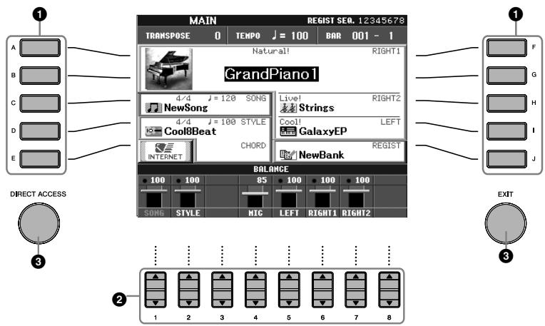 SONY CVP305 - Touches [DIRECT ACCESS] et [EXIT] - 1
