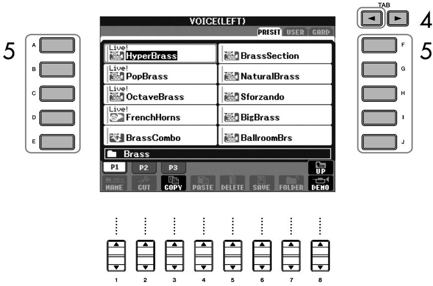 SONY CVP305 - Reproduction de voix différentes avec les mains gauche et droite (parties Right 1 et Left) - 3